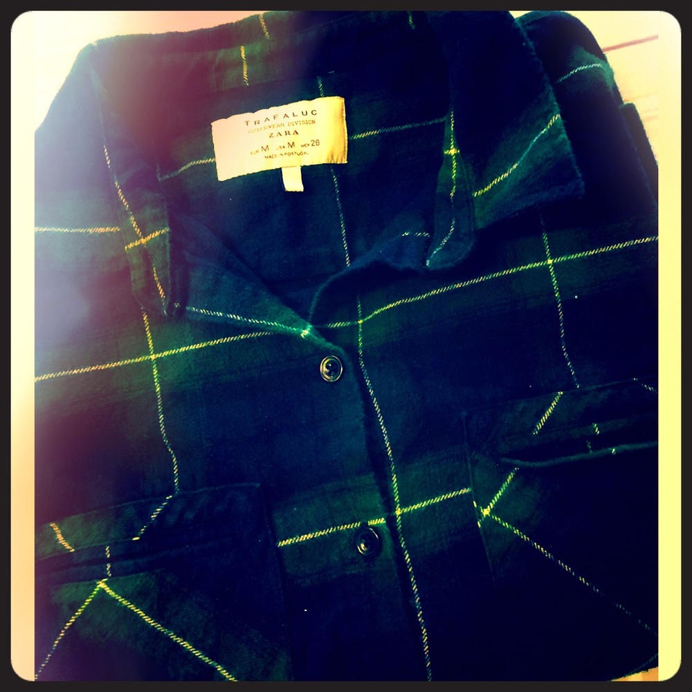 ZARA womens Button up Flannel Size M